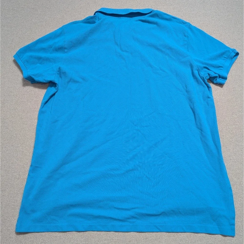 Polo Ralph Lauren Men's Polo Shirt XXL Turquoise Custom Fit Cotton Pique Pony